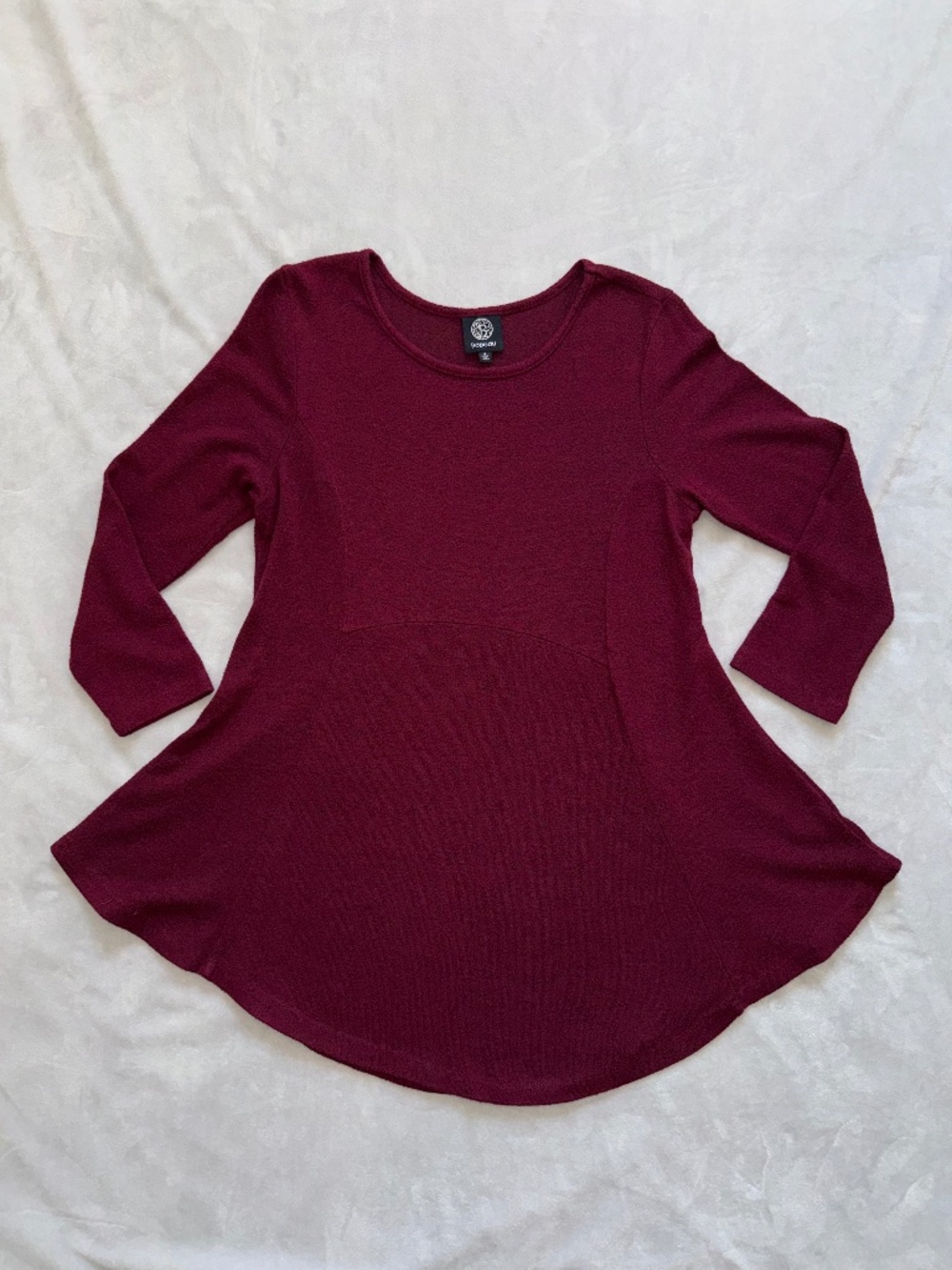 Bobeau Brushed Knit Baby Doll TunicTop